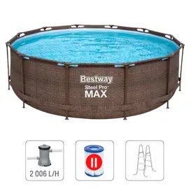 Piscina BESTWAY STEEL PRO MAX, 366х100 cm, 9150 L, cadru metalic