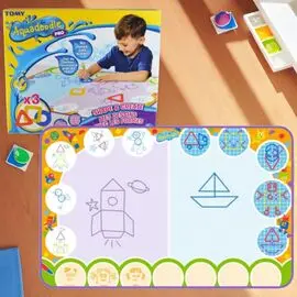 Covoras de joaca pentru desen cu apa „Desenam cu forme”