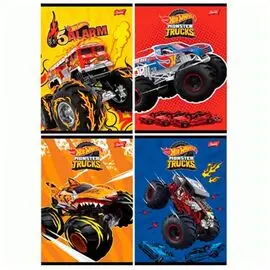 Caiet BAMBINO A5 Hot Wheels, 16 foi, linie, coperta lucioasa