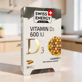 Витамины в капсулах SWISS ENERGY VITAMIN D3 600 МЕ, блистер, 30 капсул