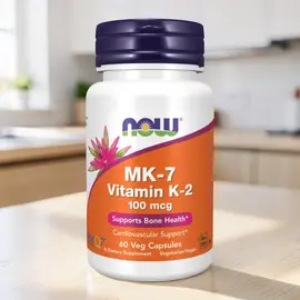 Пищевая добавка NOW FOODS, Витамин K-2 (MK7) 100 мкг, 60 вег. капсул