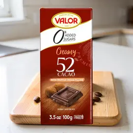 Ciocolata Valor neagra cu crema de trufe, fara gluten, 100 g