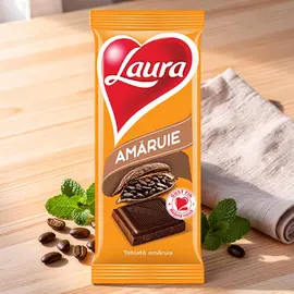 Ciocolata LAURA, amaruie, 20.5% cacao, 90g