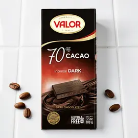 Ciocolata Valor neagra 70%, fara gluten 100 g