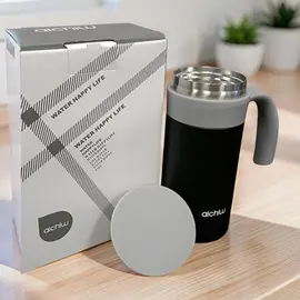 Cană termos AICHIW AI-DS13, 400 ml, Neagră