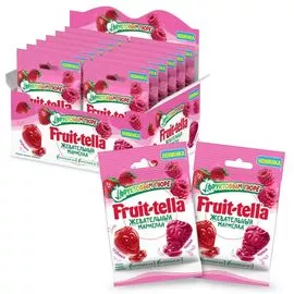 Мармелад Fruit-tella фруктовое пюре со вкусом Клубники и Малины, 36 г