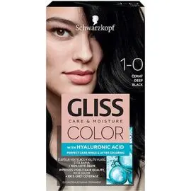 Краска для волос GLISS COLOR 1-0, Насыщенный Черный