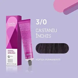 Профессиональная крем-краска для волос LONDA PROFESSIONAL Londacolor Permanent, стойкая, оттенок 3/0 темный шатен, 60 мл