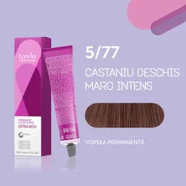 Профессиональная крем-краска для волос LONDA PROFESSIONAL Londacolor Permanent, стойкая, оттенок 5/77 светлый шатен интенсивно-коричневый, 60 мл