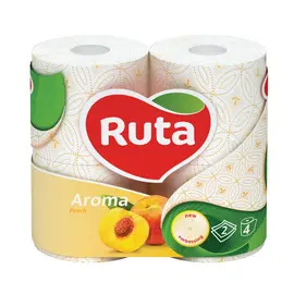 Hirtie igienica RUTA Piersica, 2 straturi, 4 role