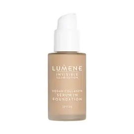 Fond de ten LUMENE Vegan Collagen Serum in Foundation SPF30, nuanta 4, 30 ml