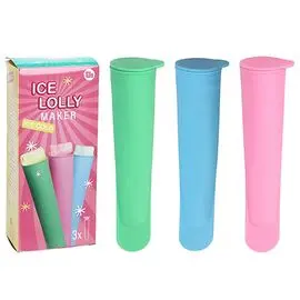 Set forme pentru inghetata, plastic, 19x4x4 cm, 3 buc.
