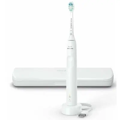 Periuta de dinti electrica PHILIPS Sonicare Seria 3100 Sonica, alba + husa