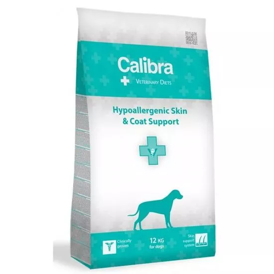 Hrana Calibra VD Dog Hypoallergenic Skin & Coat Support, uscata, 12kg