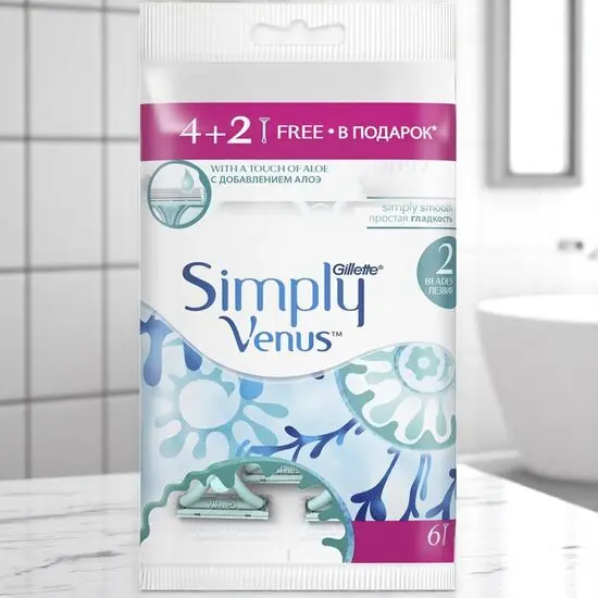Aparat de ras GILLETTE VENUS SIMPLY 2 lame, 4 buc