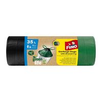 Pungi pentru gunoi FINO GREEN LIFE, cu snur, 35L, 15 buc