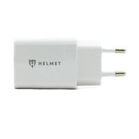 Încărcător Helmet with Cable USB to Lightning 2xUSB 2.4A, White
