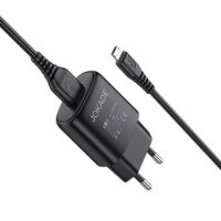 Încărcător Jokade with Cable USB to Micro-USB Single Port, 3A, Kaer, Black, 3 image