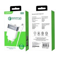 Încărcător Ksiga with Cable USB to Micro-USB 18W KSC-369 Baize, White, 3 image