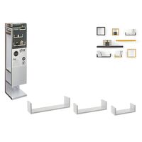 Rafturi Five "Paranteza", 22х10х7.7, 32х10х8.5, 42х10х10, MDF, alb, 3 buc