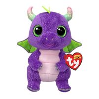 Jucărie moale TY Dragonul violet Daphne Beanie Boos, 15 cm