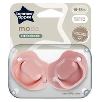 Suzeta ortodontica TOMMEE TIPPEE Moda (6–18 luni) 2 buc