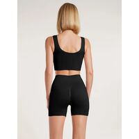 Pantaloni scurti pentru femei Giulia Shorts Rib Shape, fara cusaturi, negri, L/XL, 2 image