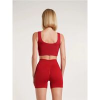 Pantaloni scurti pentru femei Giulia Shorts Rib Shape, fara cusaturi, visiniu, S/M, 2 image