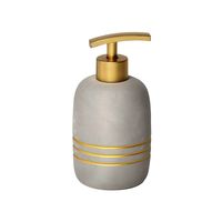 Dozator pentru sapun lichid Golden Stripes, gri, ceramica, 400 ml, 2 image