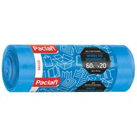 Saci de gunoi PACLAN albastri, pentru sortarea hartiei, 60 L, 20 buc