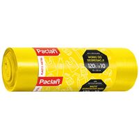 Saci de gunoi PACLAN galbeni, pentru materiale plastice si metale, 120 L, 10 buc