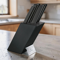 Set de cutite VICTORINOX Swiss Modern, cutlery block, beechwood black, 6pcs, black, 6.7186.63