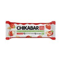 Baton glazurat CHIKALAB, capsuni cu frisca, 60 g