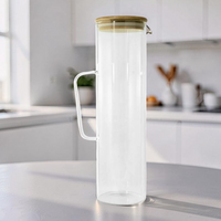 Vas de depozitoare, cu capac, din sticla, 1.3L