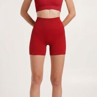 Pantaloni scurti pentru femei Giulia Shorts Rib Shape, fara cusaturi, visiniu, S/M