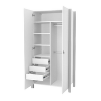 Dulap cu două uși pentru copii VERES Monaco 850 39.6.2.17, Alb/Gri, 2 image