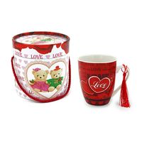 Cana "Love" cu o pensula, in tub cadou, 2 image