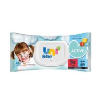 Servetele umede UNI BABY Active, cu capac, 72 buc, 2 image