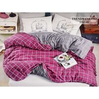 Lenjerie de pat NEWHOME Ranforce Trendy Colors 1167-02, 2 persoane, policoton, 2 image