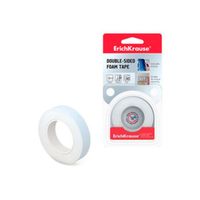 Banda adeziva ERICHKRAUSE Double, dubla, blister, din polipropilena spumata, 2 m x 15 mm