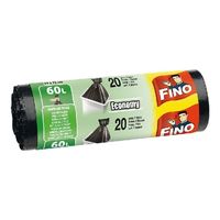 Pungi pentru gunoi FINO, negre, 60 l, 20 buc