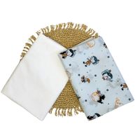 Set din 2 pelinci/aleze BUMBACEL Pinocchio, Albastru deschis, 110x110 cm