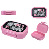 Lunch-box Plastishka Smesarichi, pentru copii, 0.98 l, 18x13x5 cm, roz, 2 image