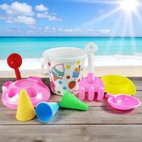 Set de jucarii pentru nisip in caldarusa "Inghetata", 27cm, 9 buc
