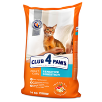 Hrana uscata CLUB 4 PAWS Premium, pentru pisici adulte, cu digestie sensibila, asortata, 14 kg