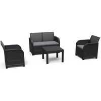 Set mobila de gradina KETER Rosalie Set Graphite/Gray