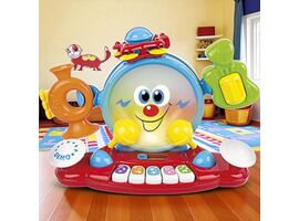 ​Jucarie muzicala 6 in 1 pentru bebelusi WINFUN, cu sunete si lumini interactive, limba engleza