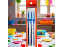 Set pixuri cu gel PIANO PT-1158 albastru 0.7mm 3 buc