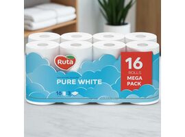 Hirtie igienica RUTA Pure White, 3 straturi, 16 role