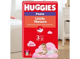 Chilotei pentru copii HUGGIES Pants Mega 3, 6-11 kg, pentru fete, 58 buc